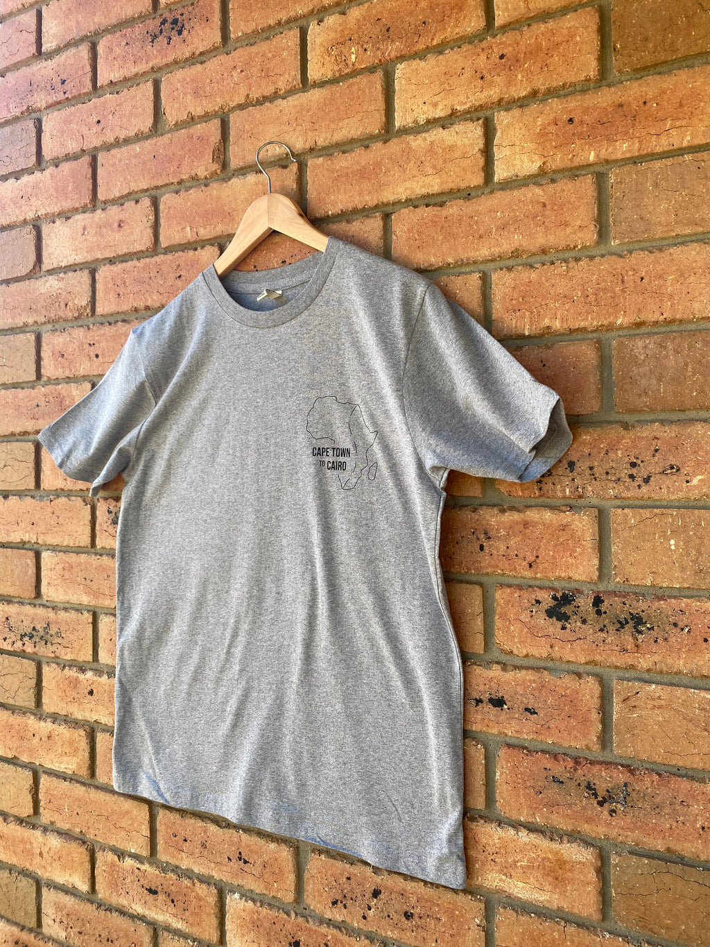 Cape Town to Cairo T Shirt - Melange Grey