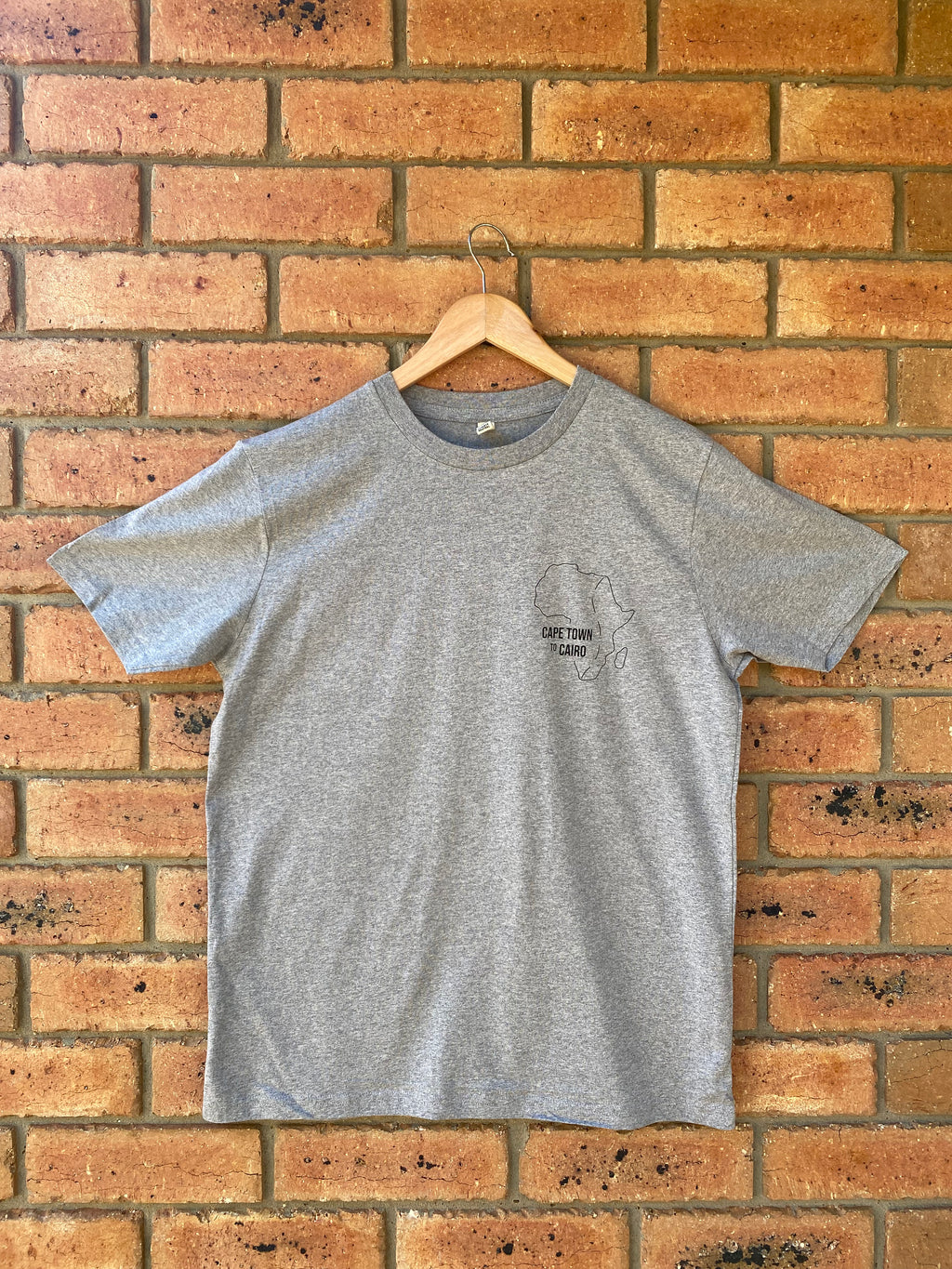 Cape Town to Cairo T Shirt - Melange Grey
